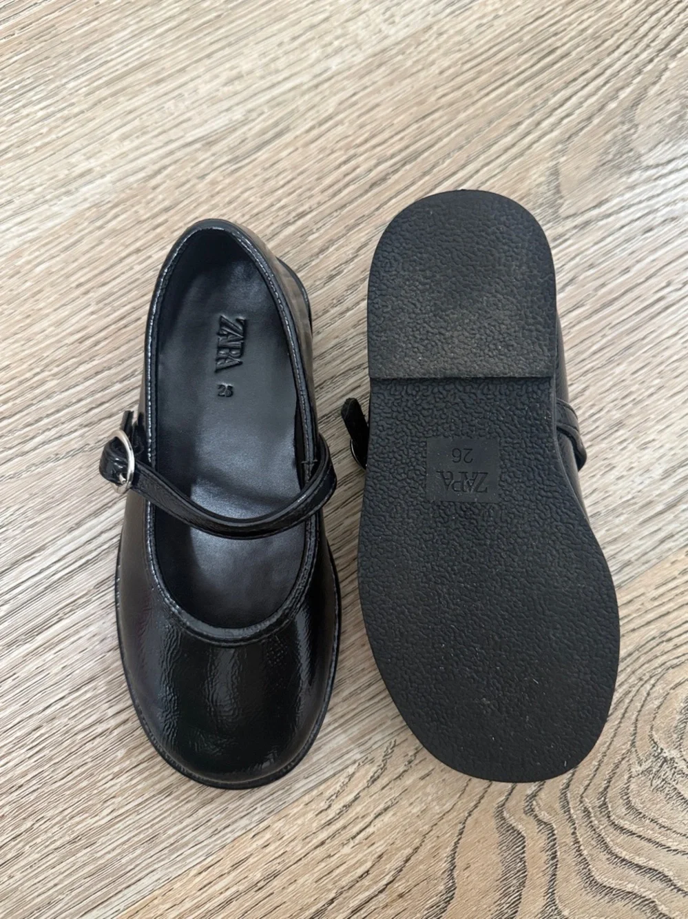 Zara Girls Black Mary Jane Kids Shoes